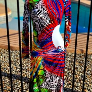 Fashion Nova Multi Color Print Dress